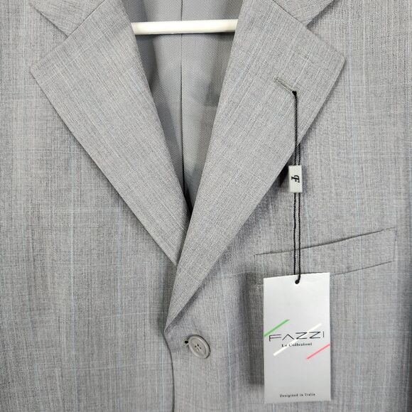 NEW Fazzi 100% Wool Super 100s 3 Button Sport Coat Blazer 40R - Picture 3 of 8